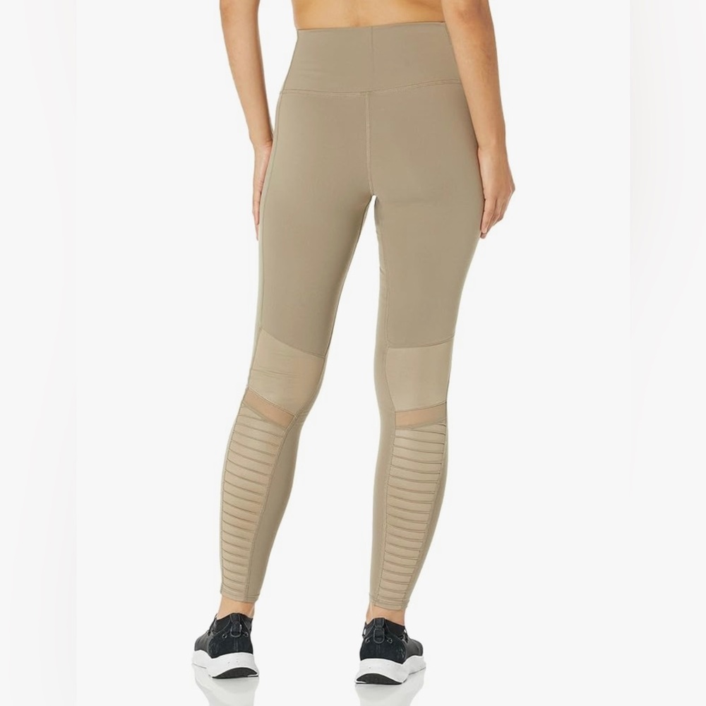 ALO Yoga High-Waist Moto Leggings - Gravel/Gravel Glossy